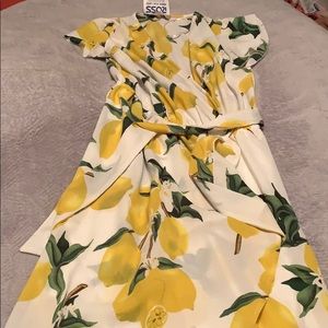 Lemon high low dress